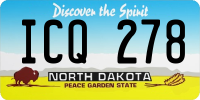 ND license plate ICQ278