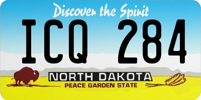 ND license plate ICQ284