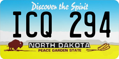ND license plate ICQ294