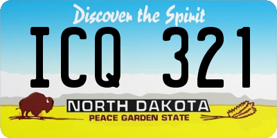 ND license plate ICQ321