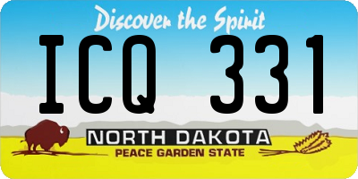 ND license plate ICQ331