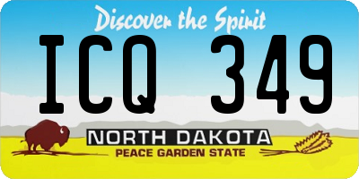 ND license plate ICQ349