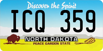 ND license plate ICQ359