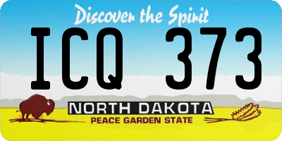 ND license plate ICQ373