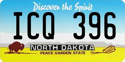 ND license plate ICQ396