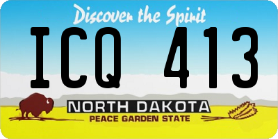 ND license plate ICQ413