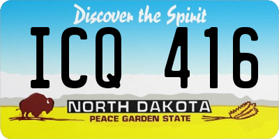 ND license plate ICQ416