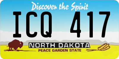ND license plate ICQ417