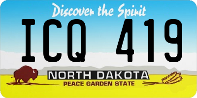 ND license plate ICQ419