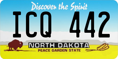 ND license plate ICQ442