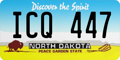 ND license plate ICQ447