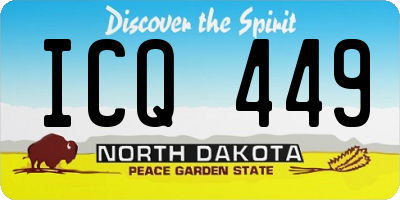 ND license plate ICQ449