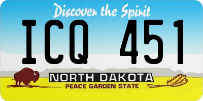 ND license plate ICQ451