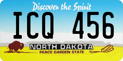 ND license plate ICQ456