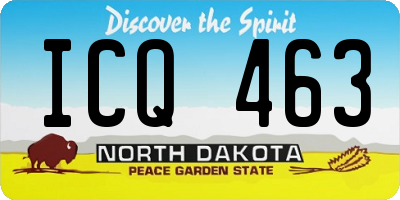 ND license plate ICQ463