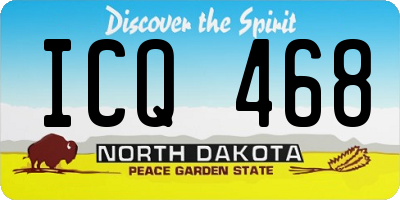 ND license plate ICQ468