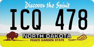 ND license plate ICQ478