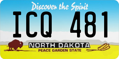 ND license plate ICQ481