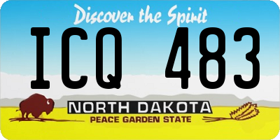 ND license plate ICQ483