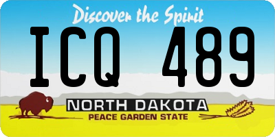 ND license plate ICQ489