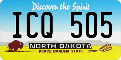 ND license plate ICQ505