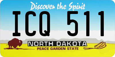 ND license plate ICQ511