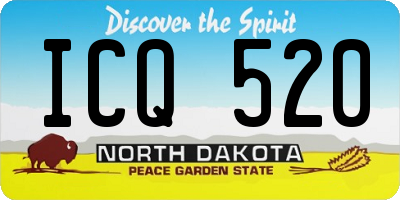 ND license plate ICQ520