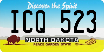 ND license plate ICQ523
