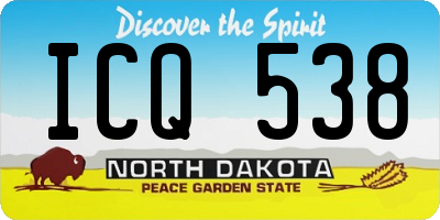 ND license plate ICQ538