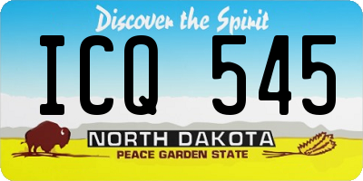 ND license plate ICQ545