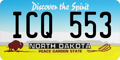 ND license plate ICQ553