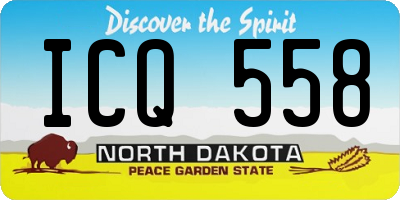 ND license plate ICQ558