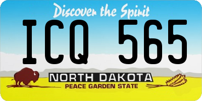ND license plate ICQ565