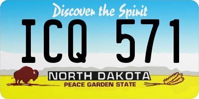 ND license plate ICQ571