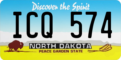 ND license plate ICQ574