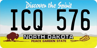 ND license plate ICQ576