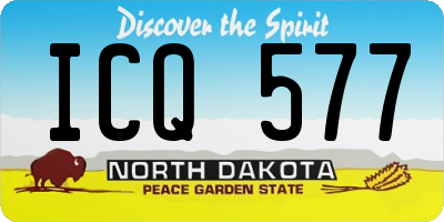 ND license plate ICQ577