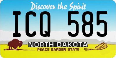 ND license plate ICQ585