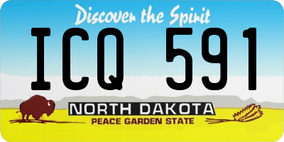 ND license plate ICQ591