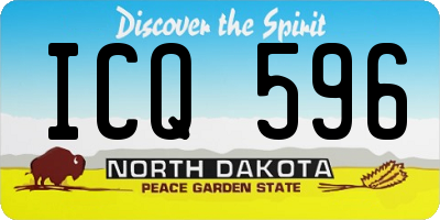 ND license plate ICQ596