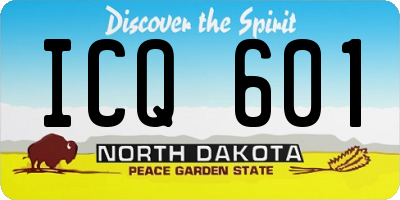 ND license plate ICQ601