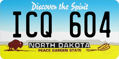 ND license plate ICQ604