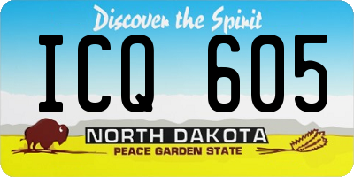 ND license plate ICQ605