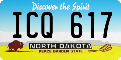 ND license plate ICQ617