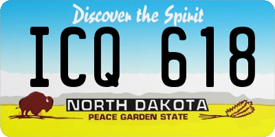 ND license plate ICQ618