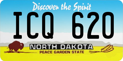 ND license plate ICQ620