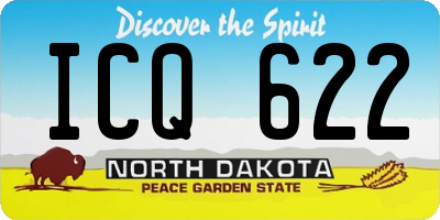 ND license plate ICQ622