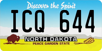 ND license plate ICQ644