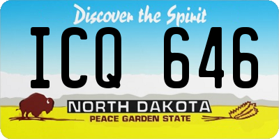 ND license plate ICQ646