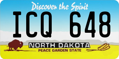 ND license plate ICQ648